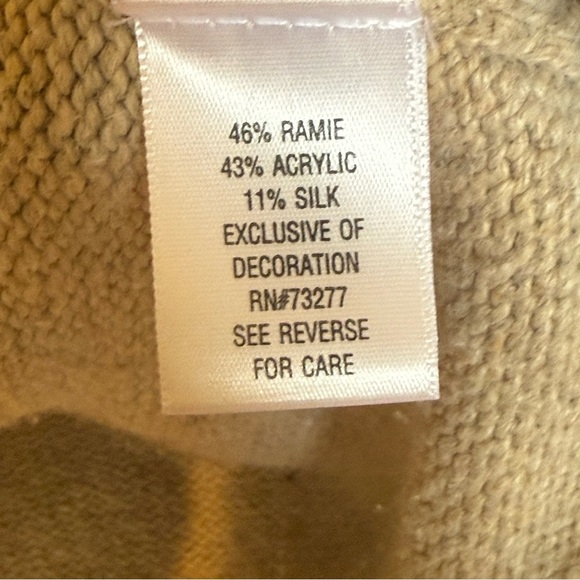 Vintage Croft & Barrow Silk Blend Bird Detail Holiday Zip Front Sweater Size XL - Picture 9 of 10